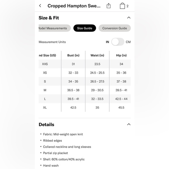 STAUD Cropped Hampton Sweater Sz S - Picture 6 of 10